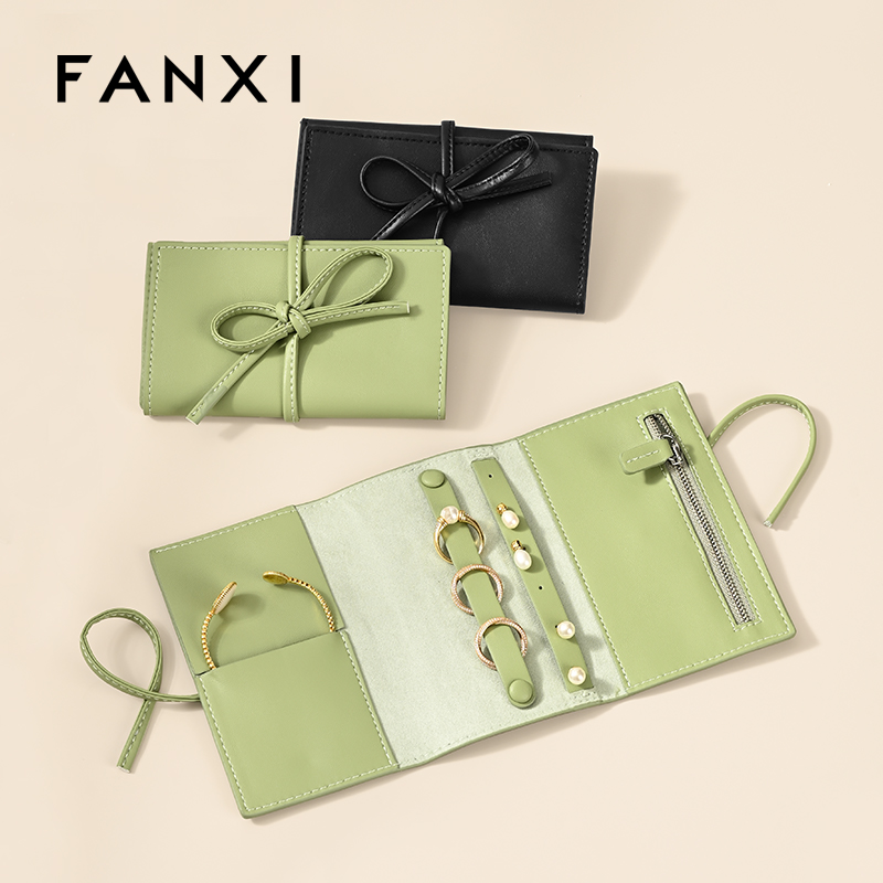 D074 Travel Jewelry Storage Bag Jewelry Pouch Luxury Rings Necklaces Earringfs Bag
