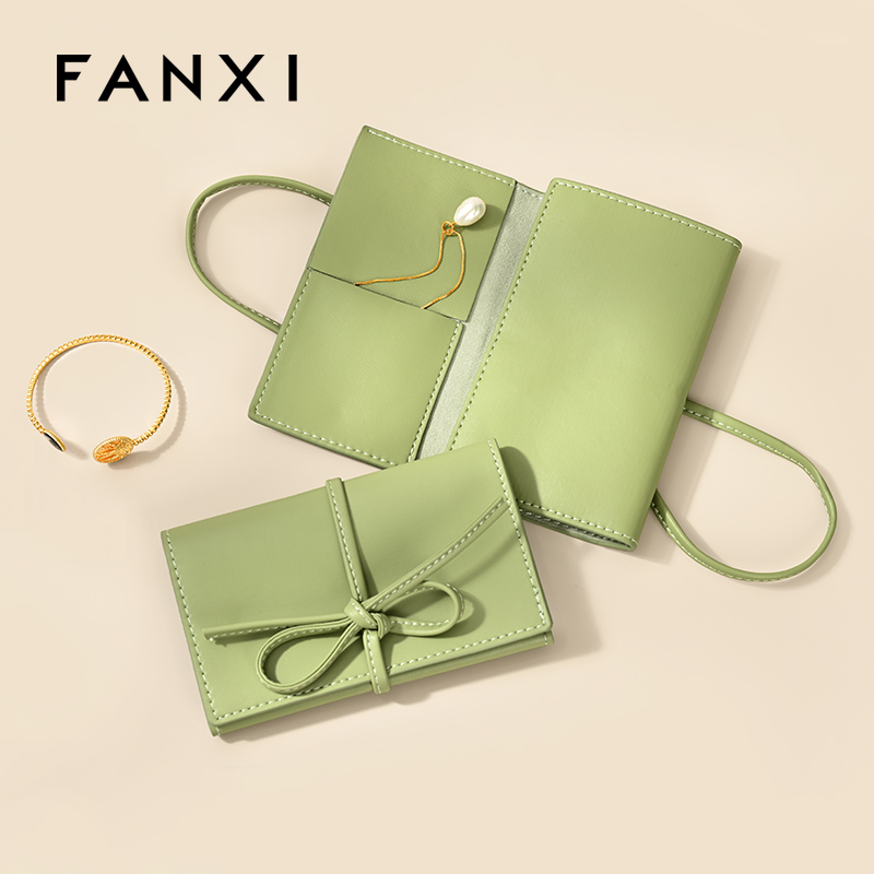 D074 Travel Jewelry Storage Bag Jewelry Pouch Luxury Rings Necklaces Earringfs Bag
