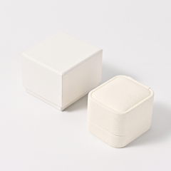 Custom Logo Luxury Suede Ring Box Elegant Luxury Jewelry Gift Box