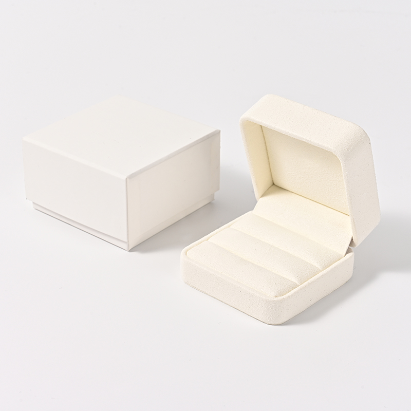 Elegant Double Slot Rings Jewelry Box Pair Rings Storage Box Pair Rings Box for Couple