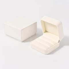 Elegant Double Slot Rings Jewelry Box Pair Rings Storage Box Pair Rings Box for Couple