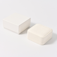 Elegant Double Slot Rings Jewelry Box Pair Rings Storage Box Pair Rings Box for Couple