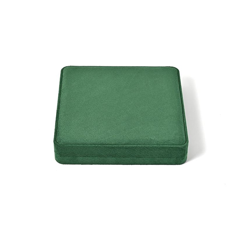 Luxury Necklace Box Green Suede High Quality Necklace Jewelry Storage Box
