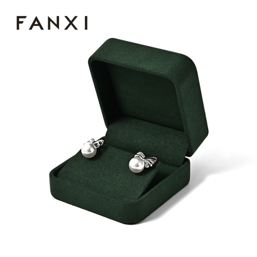 Professional Custom Elegant Jewelry Package Box Suede Earrings Packiging