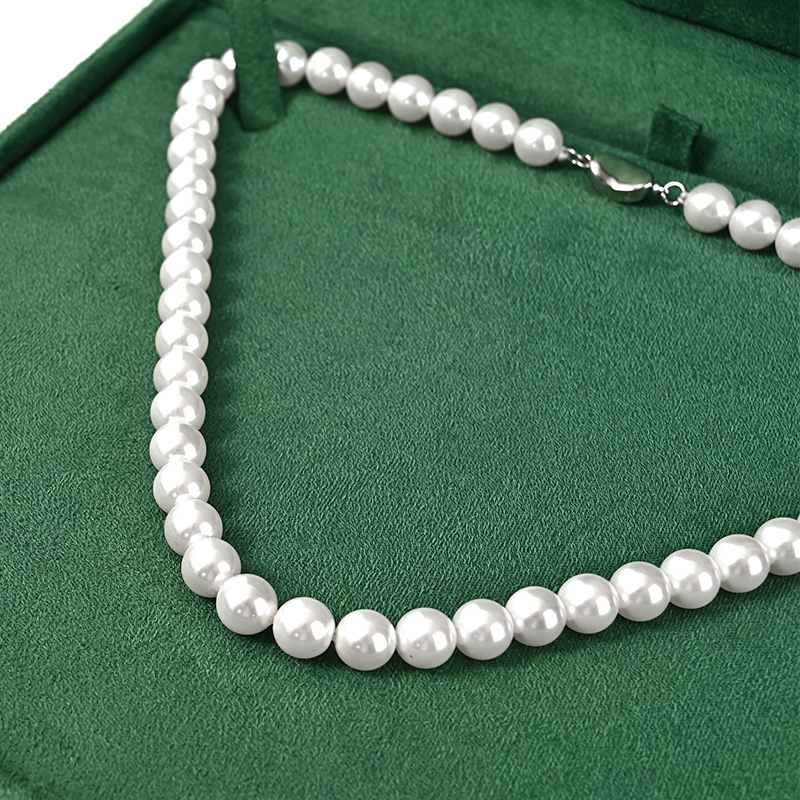 Luxury Necklace Box Green Suede High Quality Necklace Jewelry Storage Box