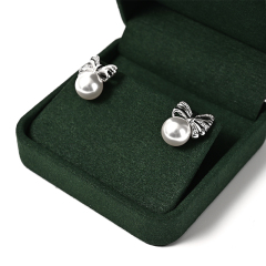 Professional Custom Elegant Jewelry Package Box Suede Earrings Packiging