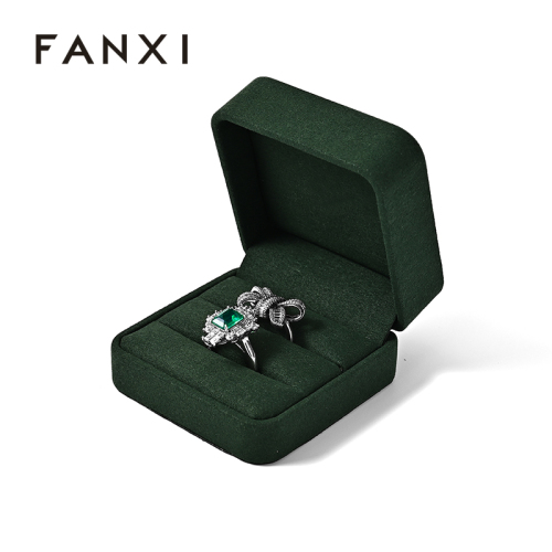Jewelry Packaging Box Custom Logo Gift Earring Pendant Quality Velvet Jewelry Packing