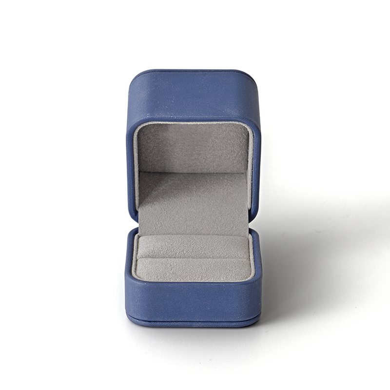 PU Leather Microfiber Wedding Ring Box Handmade Jewelry Packaging Box