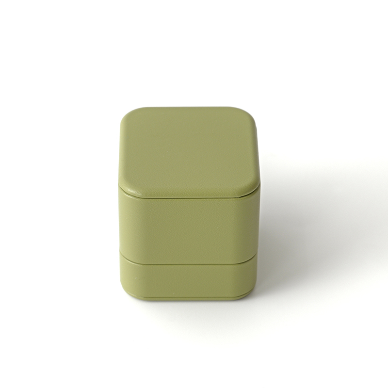 Custom Logo PU Leather Ring Box Luxury Jewelry Packaging