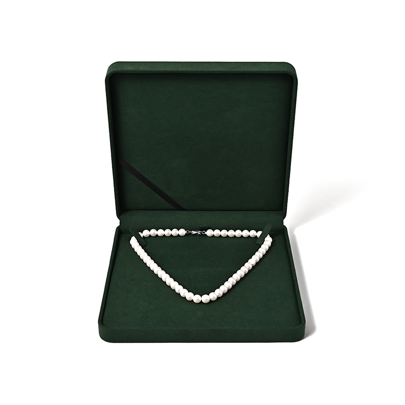 Luxury Microfiber Jewelry Storage Box Necklace Pendant Jewelry Store Box