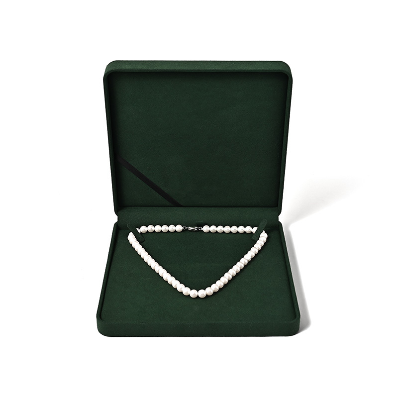 Luxury Microfiber Jewelry Storage Box Necklace Pendant Jewelry Store Box