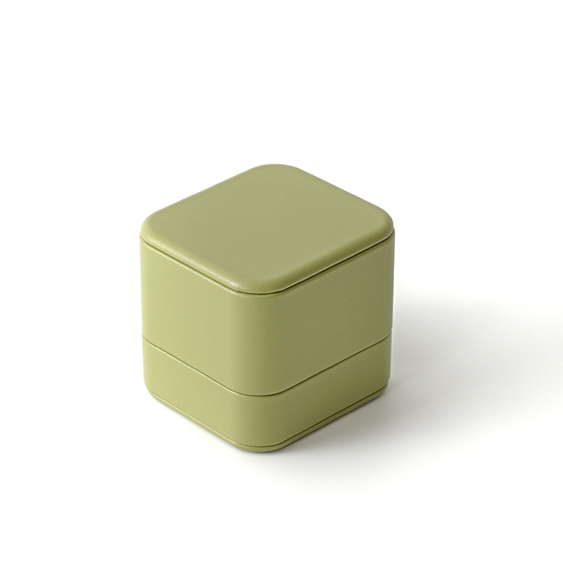 Custom Logo PU Leather Ring Box Luxury Jewelry Packaging