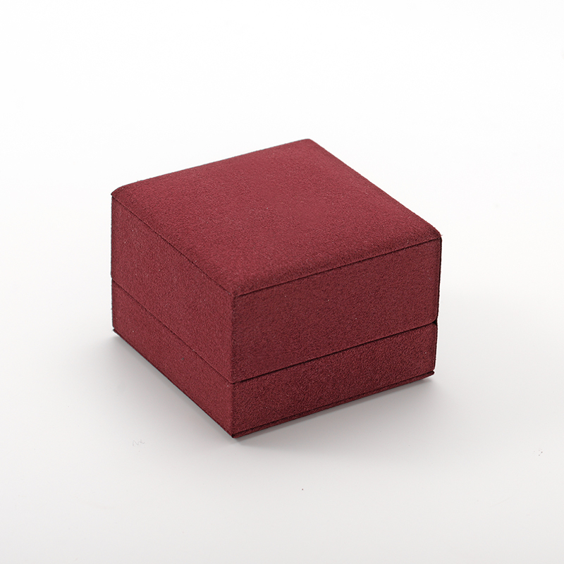 Jewelry Single Ring Box Luxury Gift Box Square Shape Microfiber Custom Ring Box