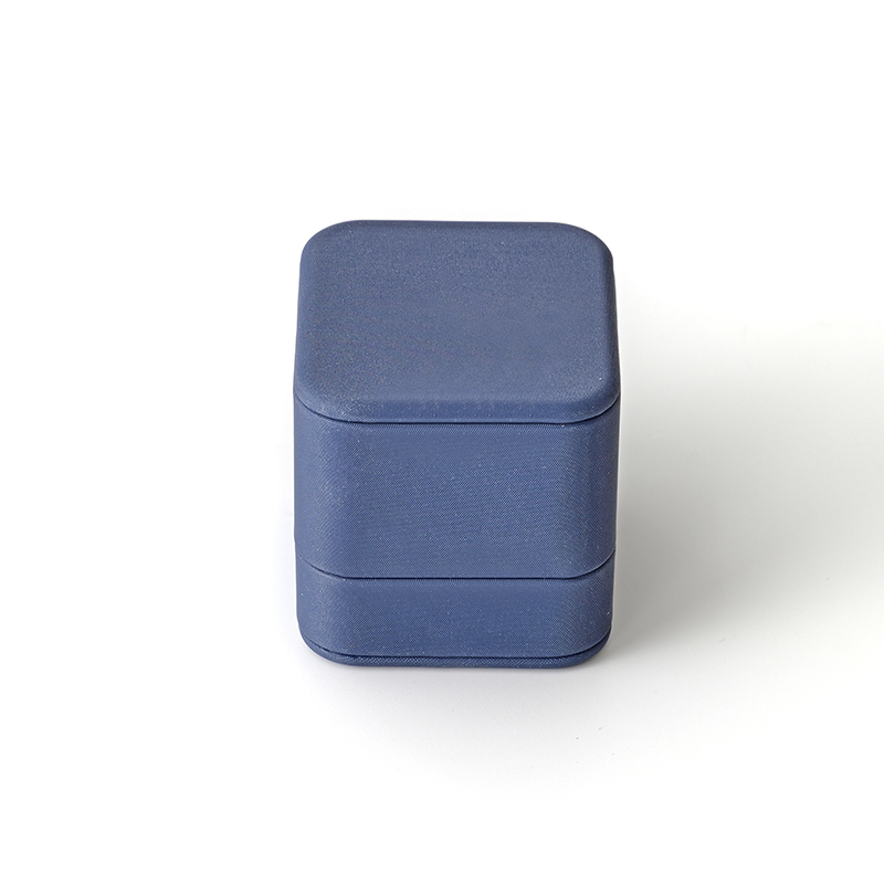 PU Leather Microfiber Wedding Ring Box Handmade Jewelry Packaging Box