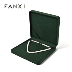 Luxury Microfiber Jewelry Storage Box Necklace Pendant Jewelry Store Box