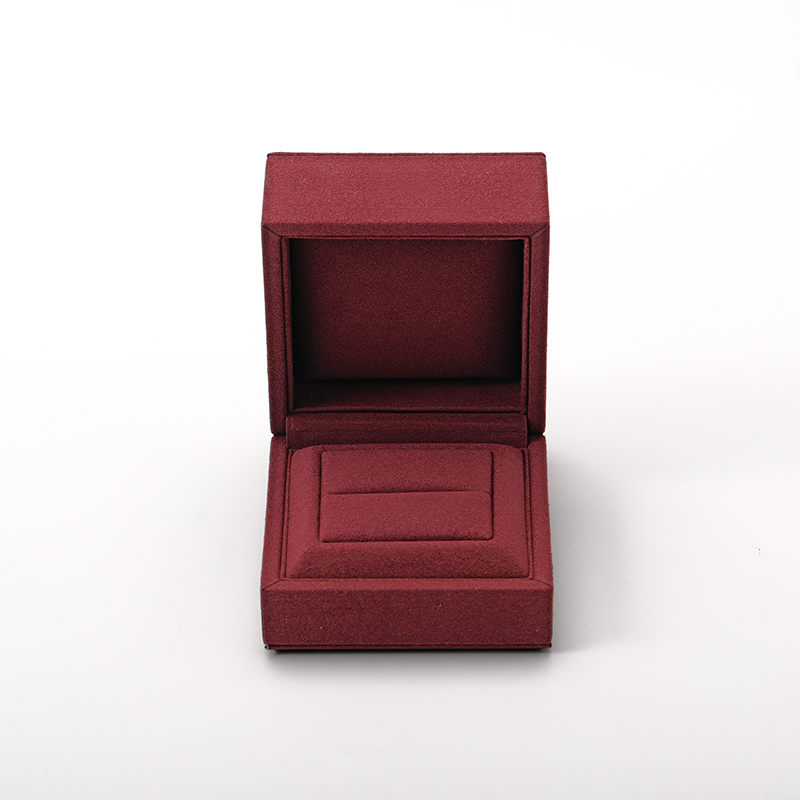 Jewelry Single Ring Box Luxury Gift Box Square Shape Microfiber Custom Ring Box