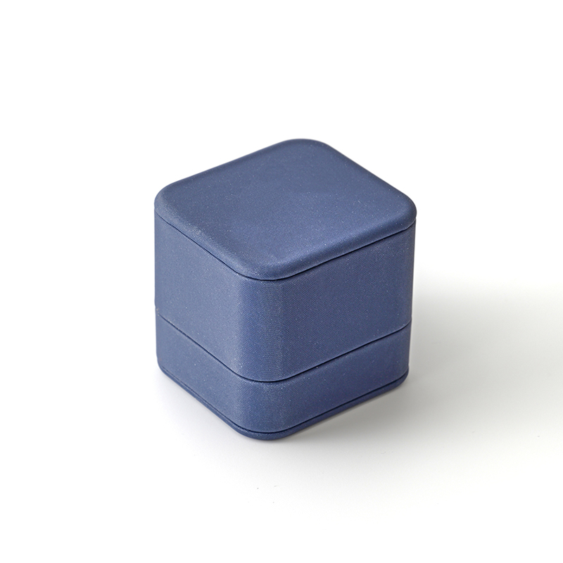 PU Leather Microfiber Wedding Ring Box Handmade Jewelry Packaging Box