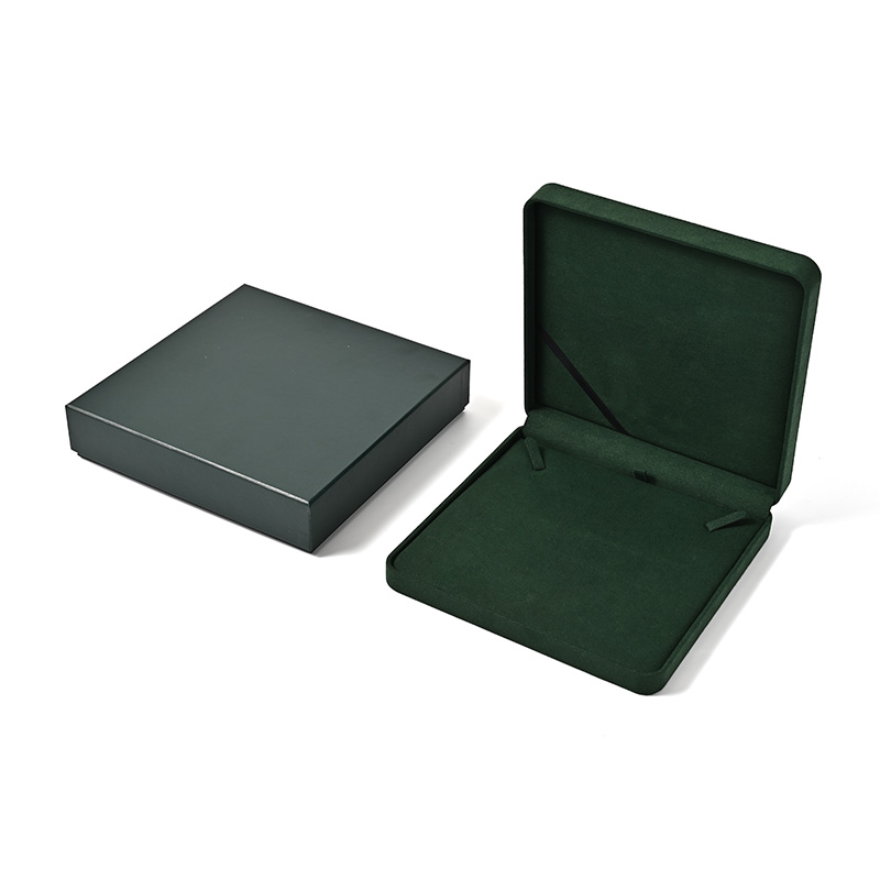 Luxury Microfiber Jewelry Storage Box Necklace Pendant Jewelry Store Box