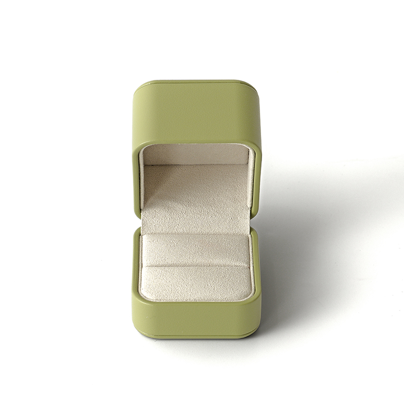 Custom Logo PU Leather Ring Box Luxury Jewelry Packaging