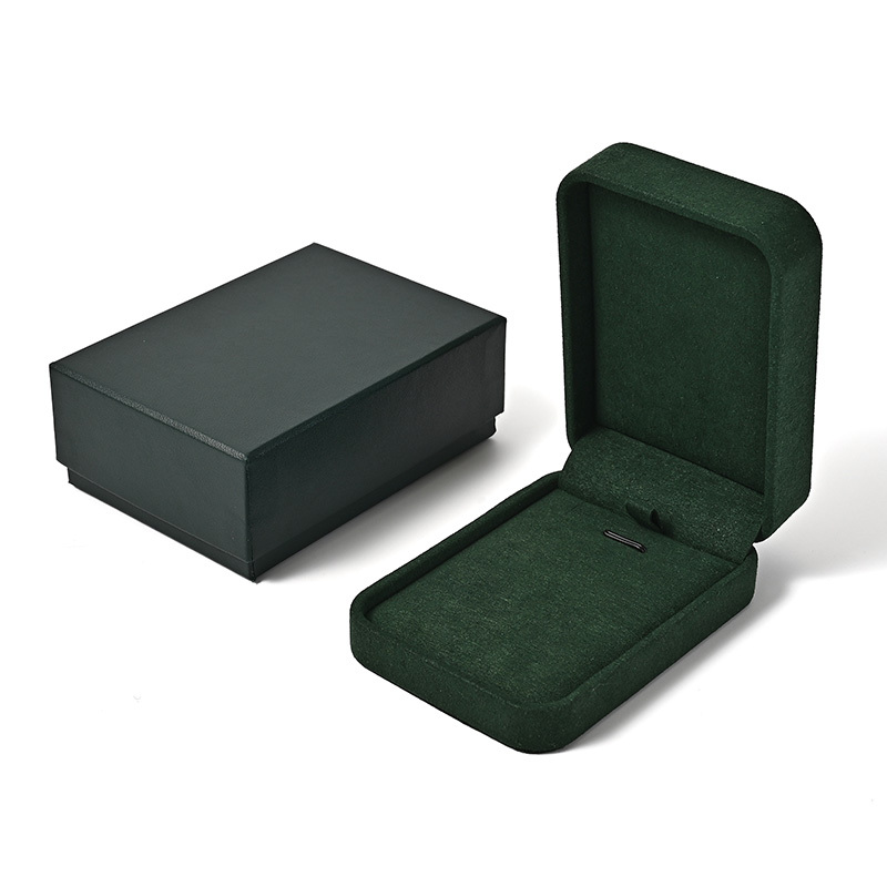 Luxury Pendant Box Green Box Jewelry Storage Box Necklace Gift Box