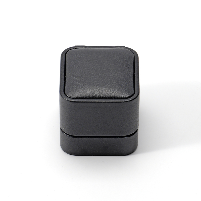 High-end PU Leather Jewellery Boxes Single Ring Jewelry Packaging Box for Engagement