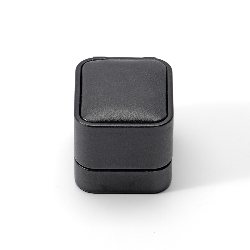 High-end PU Leather Jewellery Boxes Single Ring Jewelry Packaging Box for Engagement