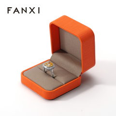 Luxury Ring Storage Box Microfiber Gift Box Packaging Organizer Display Case Jewelry Box Ring Storage Case
