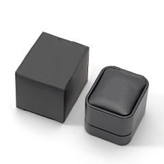 High-end PU Leather Jewellery Boxes Single Ring Jewelry Packaging Box for Engagement