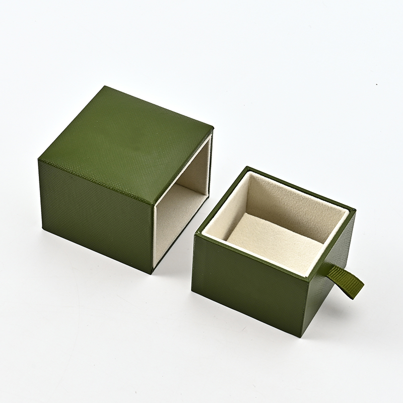 Custom Logo Microfiber Paper Velvet Earrings Box Packaging Jewelry Box