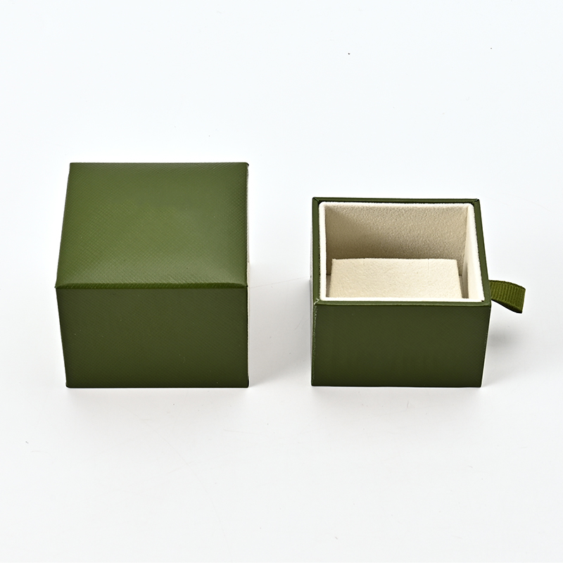Custom Logo Microfiber Paper Velvet Earrings Box Packaging Jewelry Box