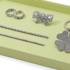 Jewelry Storage Display Tray Microfiber Ring Necklace Bracelet Watch Bracelet Display Plate