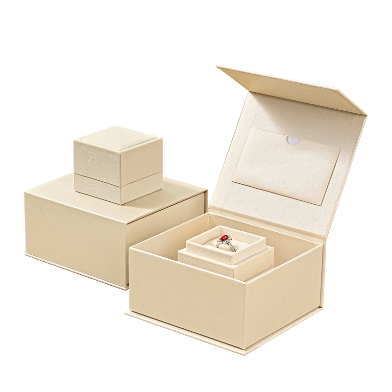 H199 Custom Logo Luxury Jewelry Paper Velvet Box Magnet Packaging Gift Boxes
