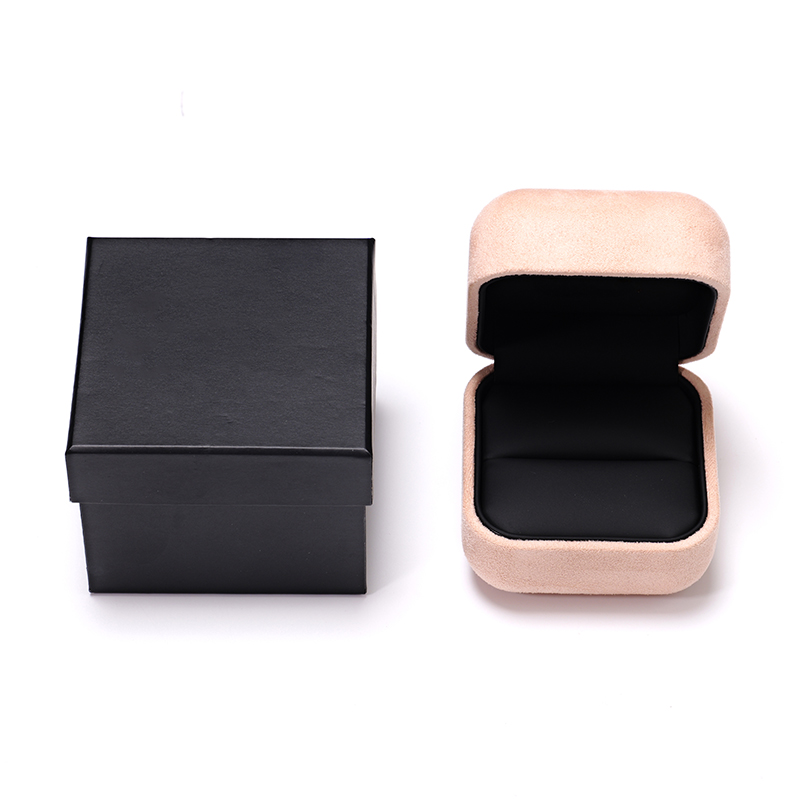 Wholesale Suede Jewelry Packaging Wedding Ring Boxes Jewelry Boxes Luxury
