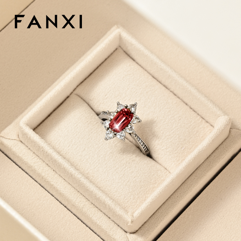 H199 Custom Logo Luxury Jewelry Paper Velvet Box Magnet Packaging Gift Boxes