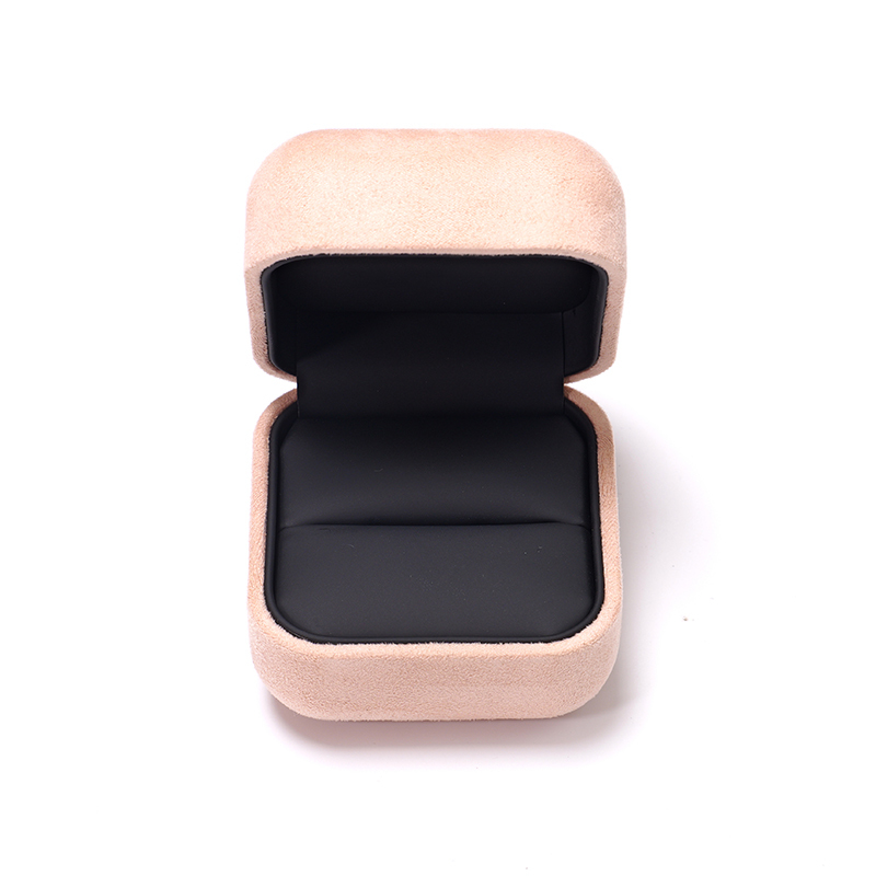 Wholesale Suede Jewelry Packaging Wedding Ring Boxes Jewelry Boxes Luxury