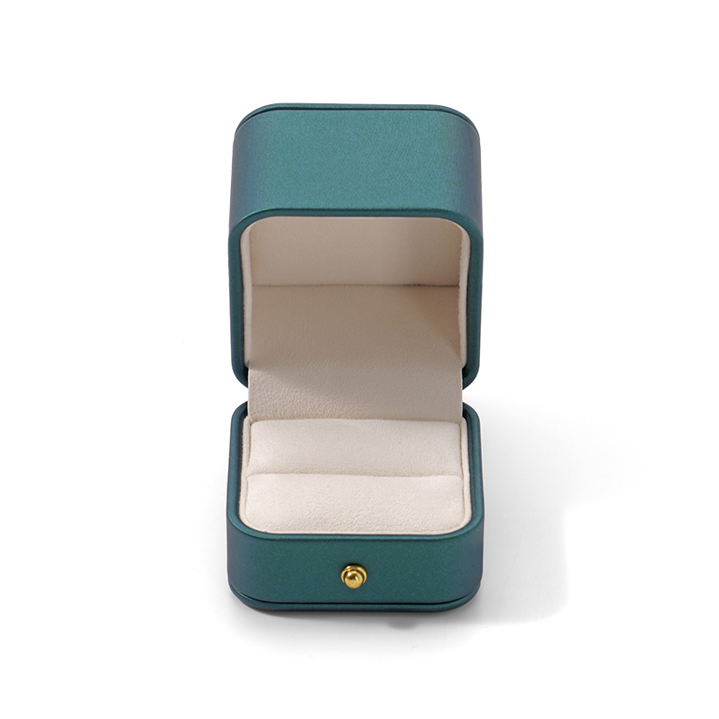 Jewelry Single Ring Box Luxury Gift Box Square Shape Pu Leather Custom Ring Box