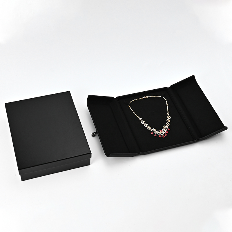 Velvet Jewelry Box Double Open Ring Pendant Bangle Chain Bracelet Packaging Box High Class Jewelry Box