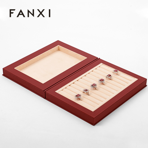 Luxury Jewelry Box Organizer Storage Microfiber Ring Bracelet Jewelry Boxes