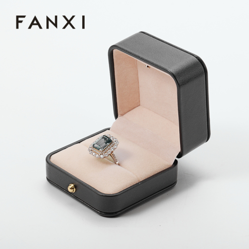 Jewelry Box Factory Luxury PU Leather Custom Ring Earring Diamond Jewelry Box