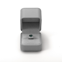 High Quality Customize Jewelry Display Luxury Packaging Leather Box for Ring Holder