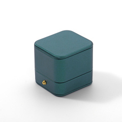 Jewelry Single Ring Box Luxury Gift Box Square Shape Pu Leather Custom Ring Box