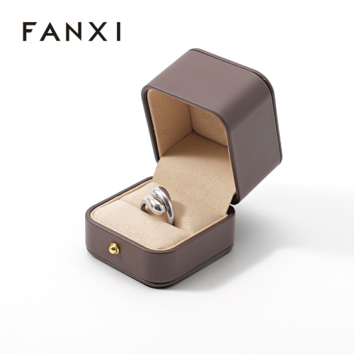 Jewelry Single Ring Box Luxury Gift Box Pu Leather Custom Ring Box