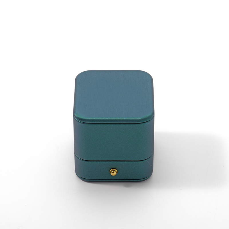 Jewelry Single Ring Box Luxury Gift Box Square Shape Pu Leather Custom Ring Box