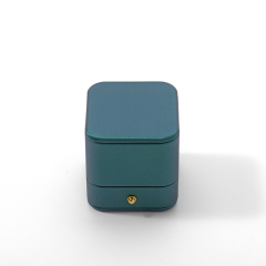 Jewelry Single Ring Box Luxury Gift Box Square Shape Pu Leather Custom Ring Box