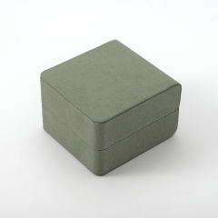 Custom Logo Gift Box Earring Packaging Display Case Microfiber Paper Earrings Jewelry Box