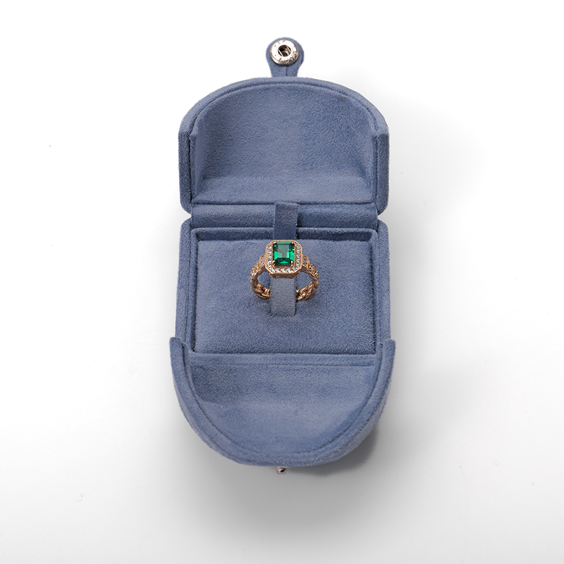 Jewelry Box Double Open Blue Color Ring Pendant Bangle Chain Bracelet Packaging Box Jewelry Box