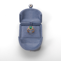 Jewelry Box Double Open Blue Color Ring Pendant Bangle Chain Bracelet Packaging Box Jewelry Box