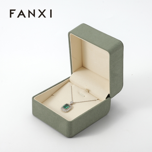 Custom Logo Gift Box Earring Packaging Display Case Microfiber Paper Earrings Jewelry Box