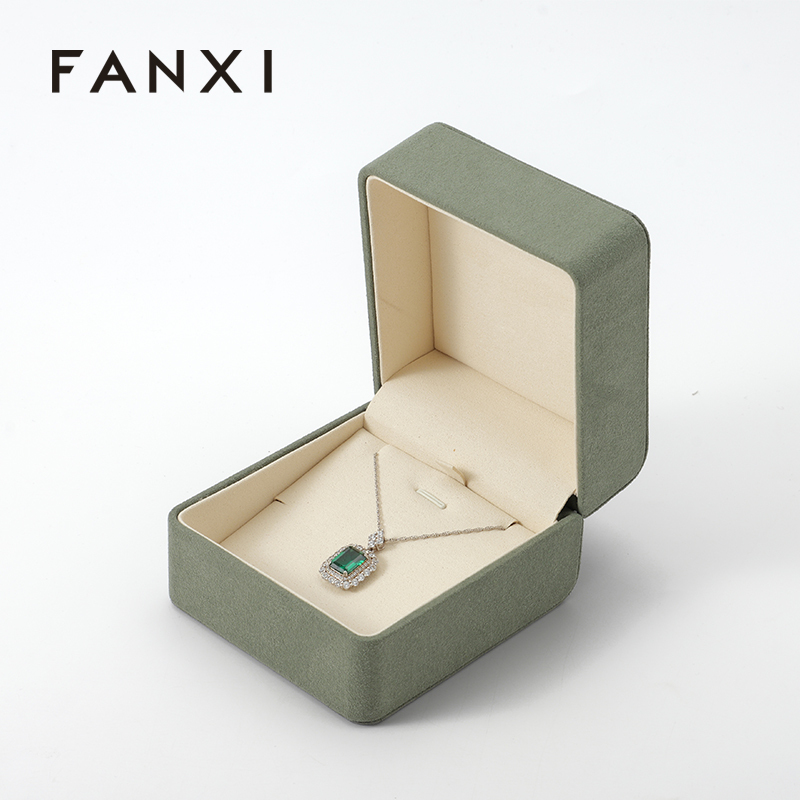 Custom Logo Gift Box Earring Packaging Display Case Microfiber Paper Earrings Jewelry Box