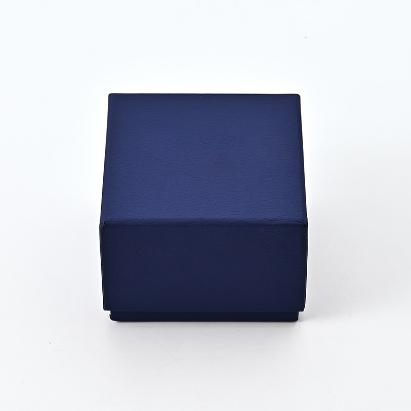 Dark Blue Leather Velvet Jewelry Display Box Necklace Storage Box Custom Logo